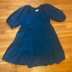 Universal thread deep blue tiered tunic dress